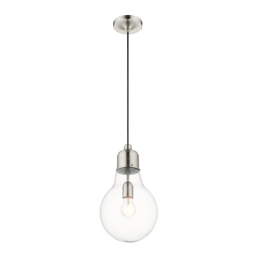 Livex Hand Blown Art Glass Mini Pendants 49092-91 Pendant Light - Brushed Nickel