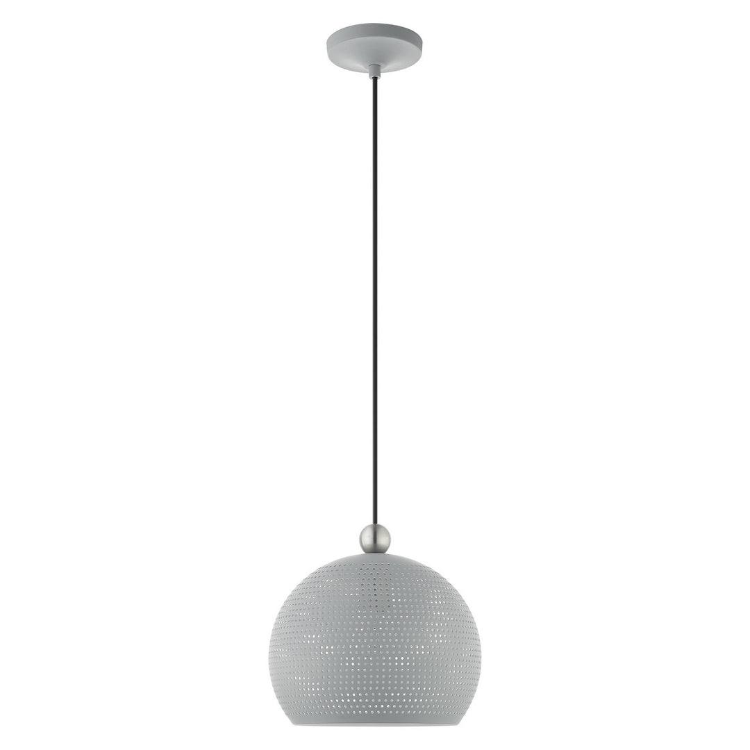 Livex Dublin 49100-80 Pendant Light - Nordic Gray w/ Brushed Nickels