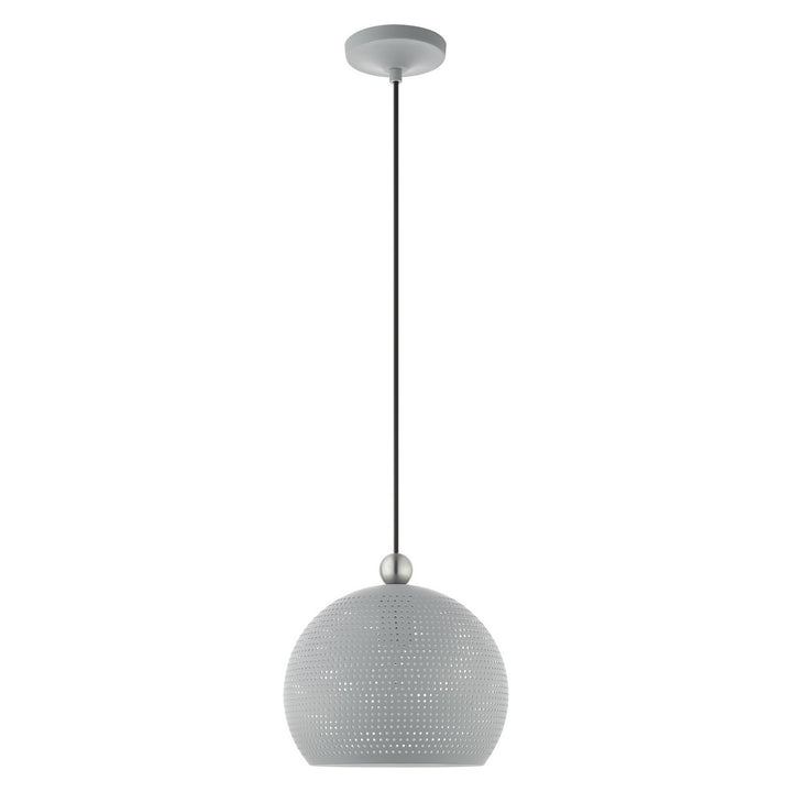 Livex Dublin 49100-80 Pendant Light - Nordic Gray w/ Brushed Nickels