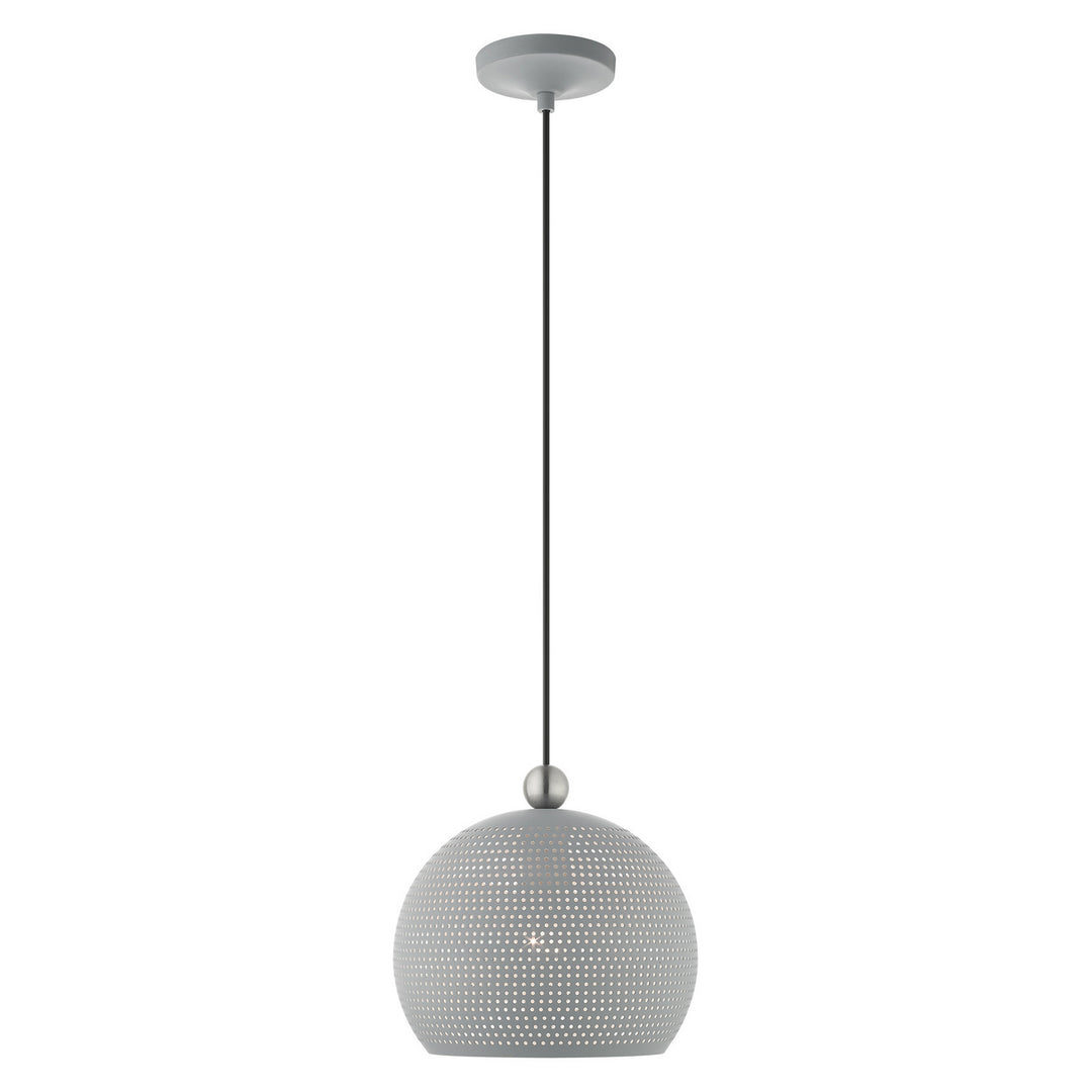 Livex Dublin 49100-80 Pendant Light - Nordic Gray w/ Brushed Nickels