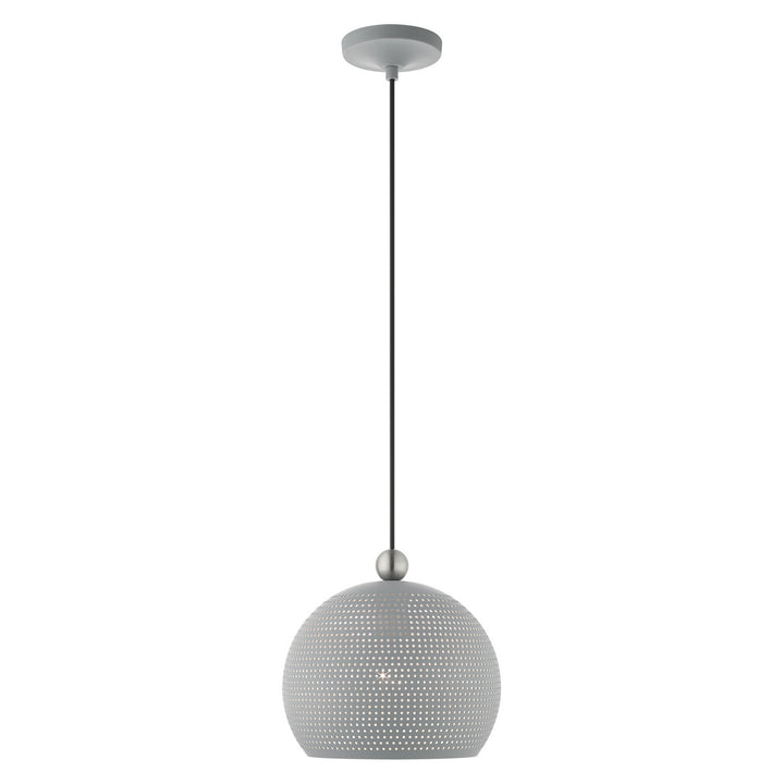 Livex Dublin 49100-80 Pendant Light - Nordic Gray w/ Brushed Nickels