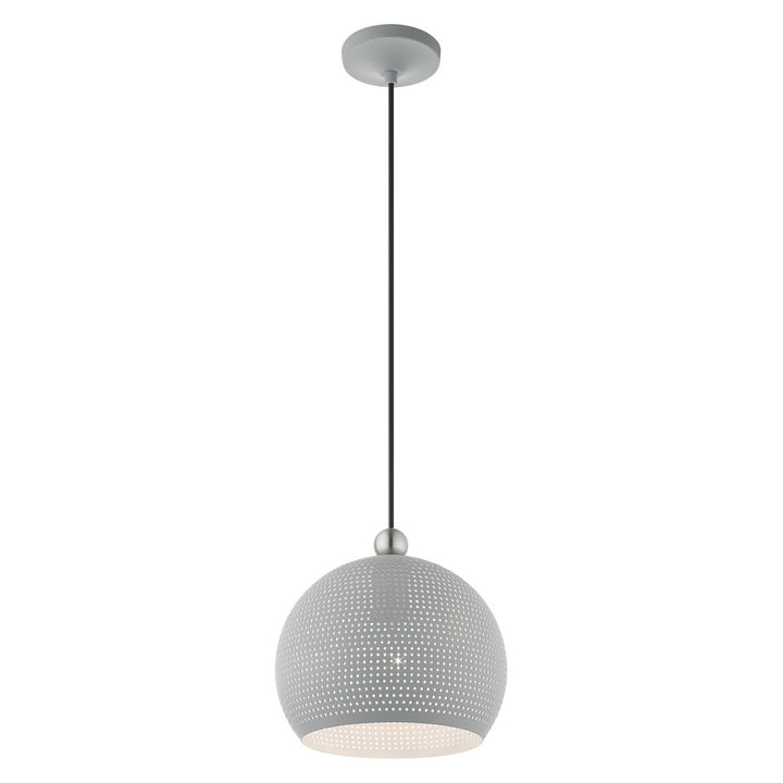 Livex Dublin 49100-80 Pendant Light - Nordic Gray w/ Brushed Nickels