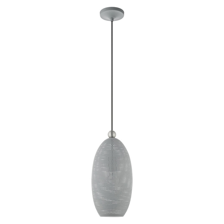 Livex Dublin 49101-80 Pendant Light - Nordic Gray w/ Brushed Nickels