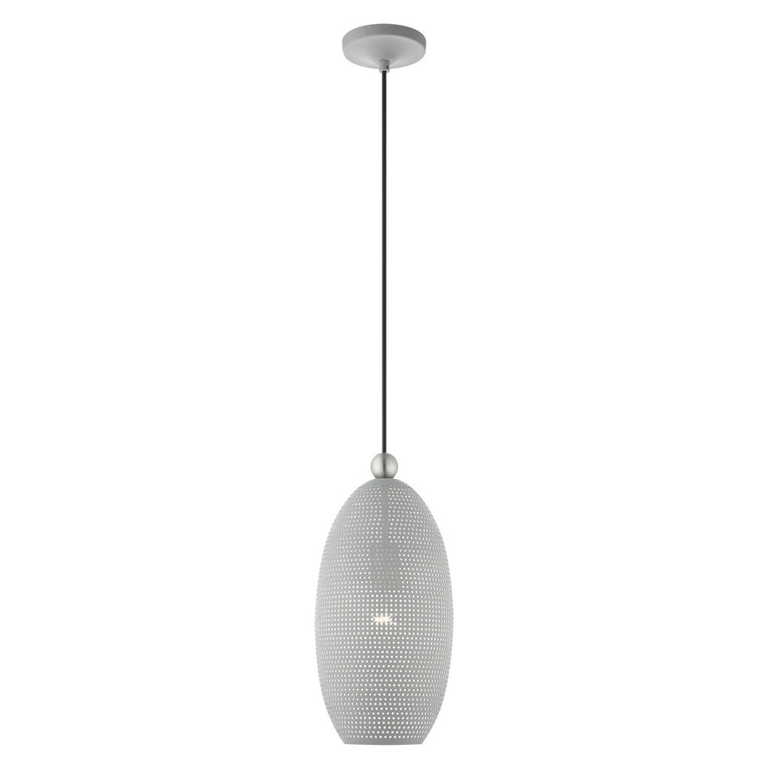 Livex Dublin 49101-80 Pendant Light - Nordic Gray w/ Brushed Nickels