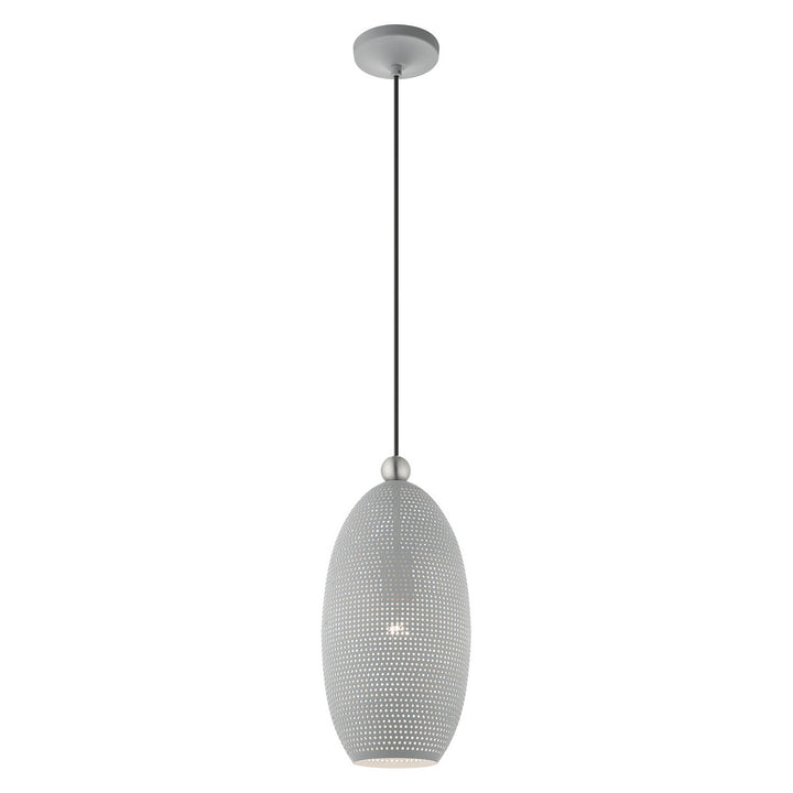 Livex Dublin 49101-80 Pendant Light - Nordic Gray w/ Brushed Nickels