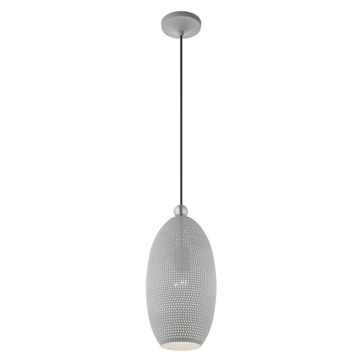 Livex Dublin 49101-80 Pendant Light - Nordic Gray w/ Brushed Nickels