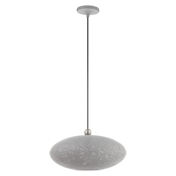 Livex Dublin 49102-80 Pendant Light - Nordic Gray w/ Brushed Nickels