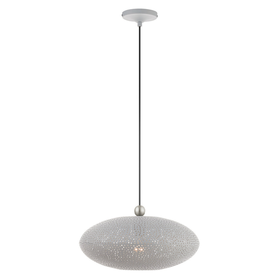 Livex Dublin 49102-80 Pendant Light - Nordic Gray w/ Brushed Nickels