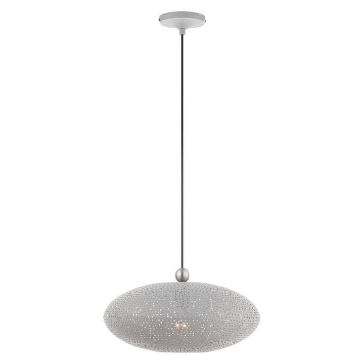 Livex Dublin 49102-80 Pendant Light - Nordic Gray w/ Brushed Nickels