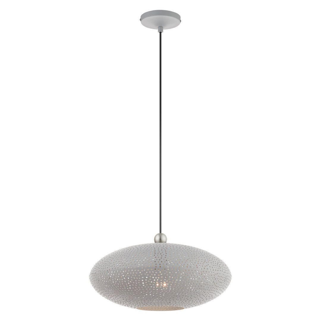 Livex Dublin 49102-80 Pendant Light - Nordic Gray w/ Brushed Nickels