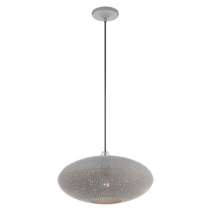 Livex Dublin 49102-80 Pendant Light - Nordic Gray w/ Brushed Nickels