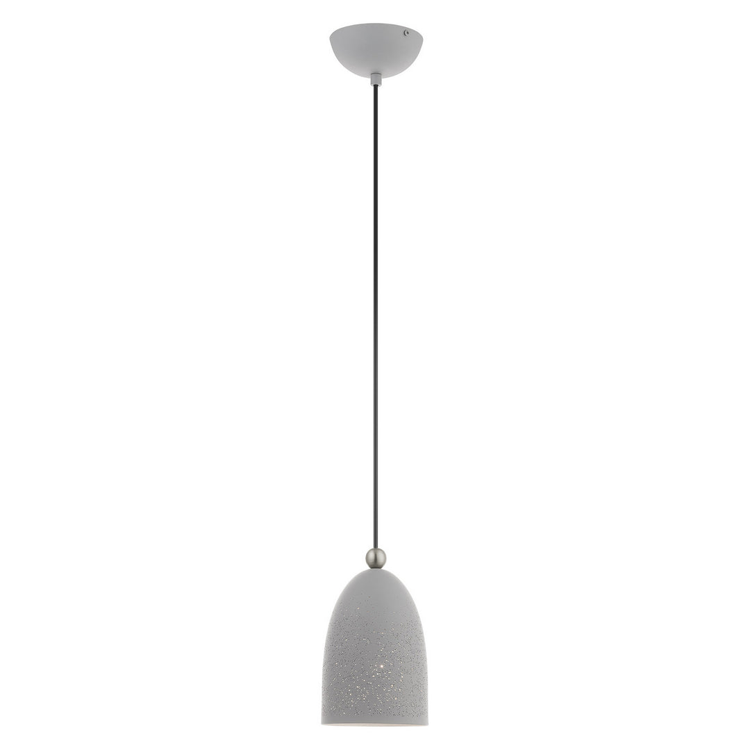 Livex Arlington 49107-80 Pendant Light - Nordic Gray w/ Brushed Nickels