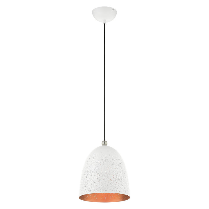 Livex Arlington 49108-03 Pendant Light - White w/ Brushed Nickels