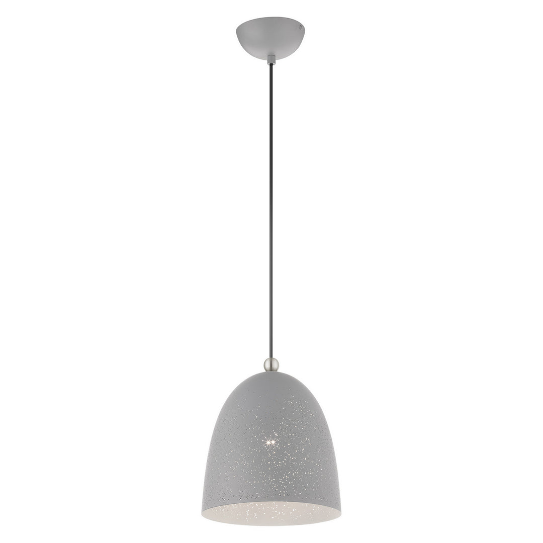 Livex Arlington 49108-80 Pendant Light - Nordic Gray w/ Brushed Nickels