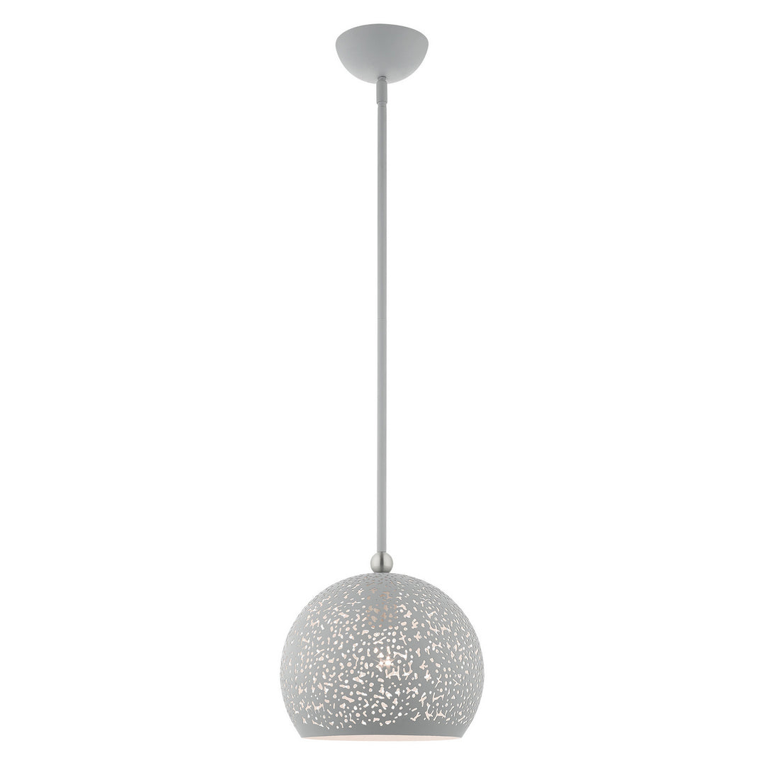 Livex Charlton 49181-80 Pendant Light - Nordic Gray w/ Brushed Nickels