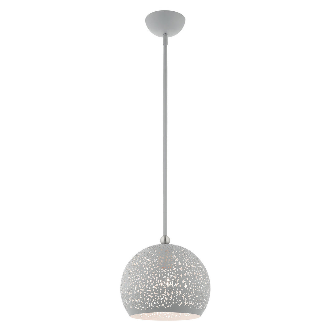 Livex Charlton 49181-80 Pendant Light - Nordic Gray w/ Brushed Nickels