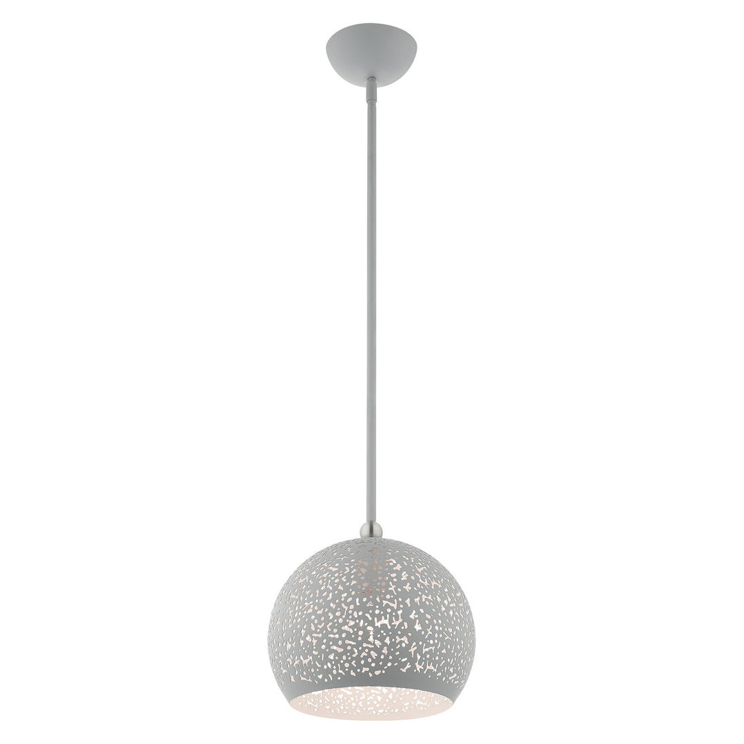 Livex Charlton 49181-80 Pendant Light - Nordic Gray w/ Brushed Nickels