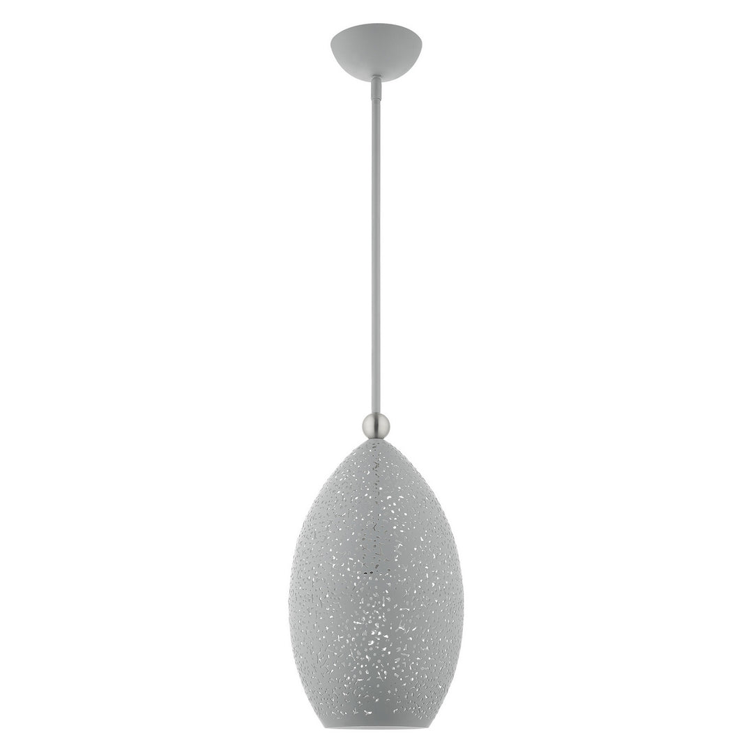 Livex Charlton 49182-80 Pendant Light - Nordic Gray w/ Brushed Nickels
