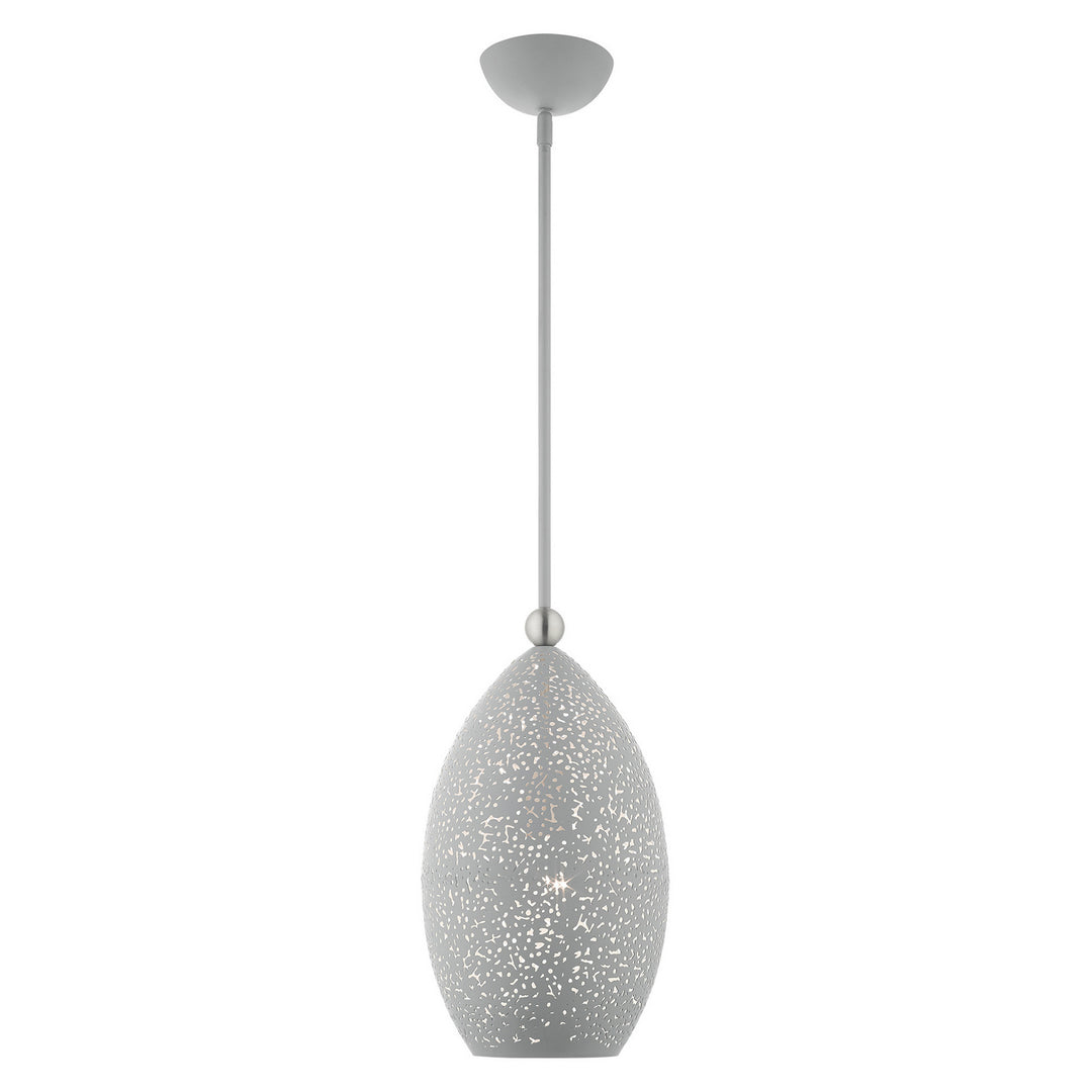 Livex Charlton 49182-80 Pendant Light - Nordic Gray w/ Brushed Nickels