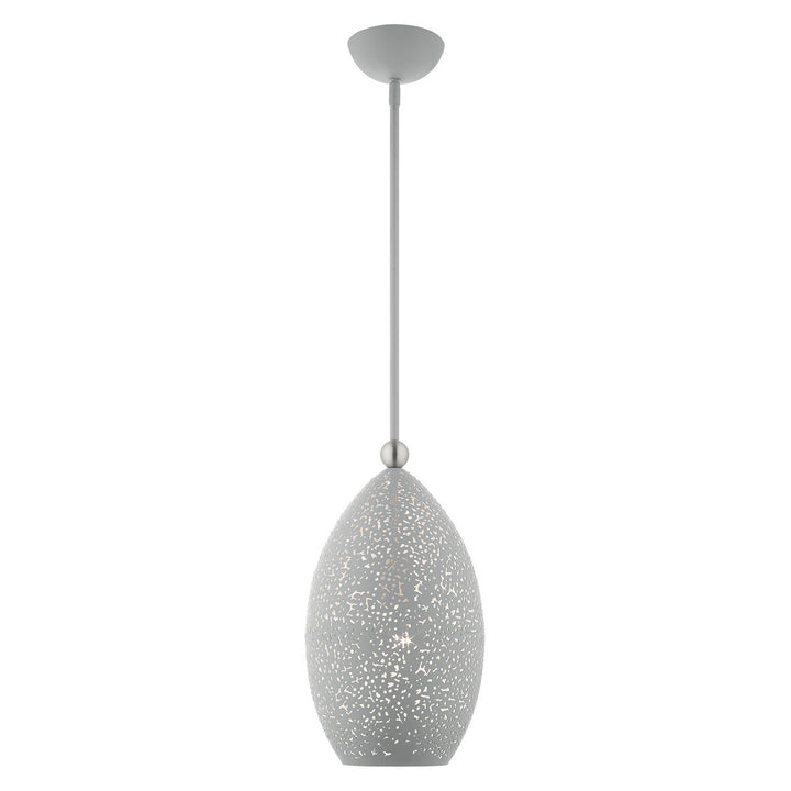 Livex Charlton 49182-80 Pendant Light - Nordic Gray w/ Brushed Nickels