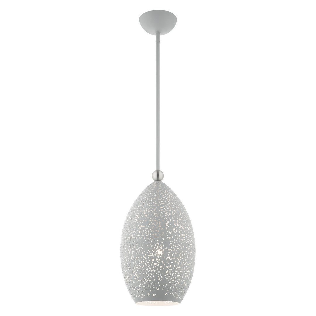 Livex Charlton 49182-80 Pendant Light - Nordic Gray w/ Brushed Nickels