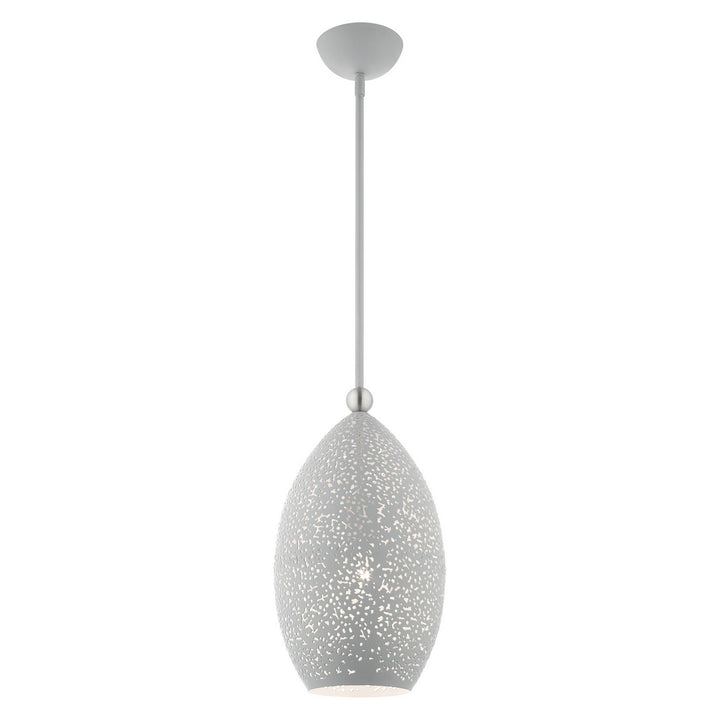 Livex Charlton 49182-80 Pendant Light - Nordic Gray w/ Brushed Nickels