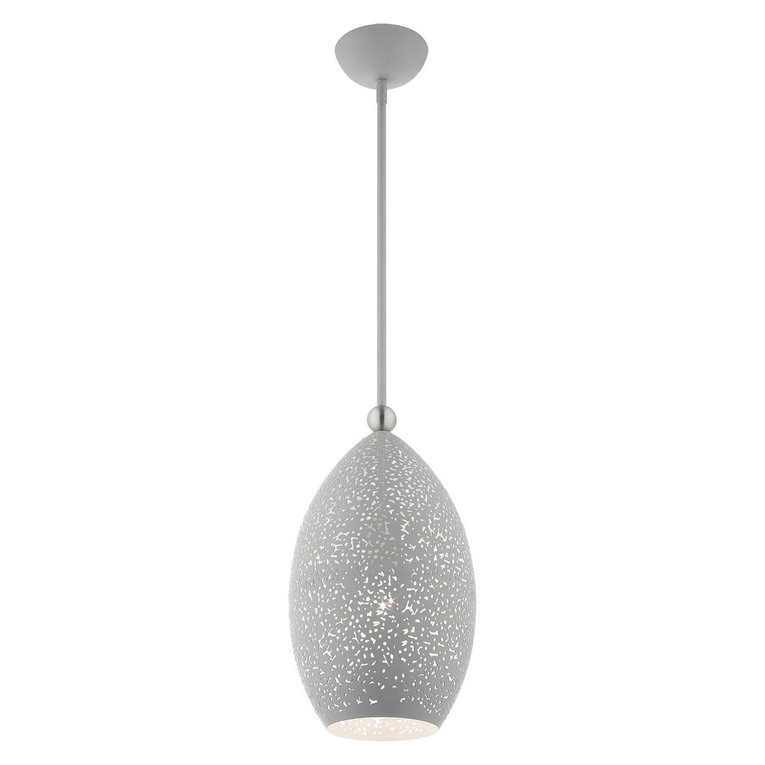 Livex Charlton 49182-80 Pendant Light - Nordic Gray w/ Brushed Nickels