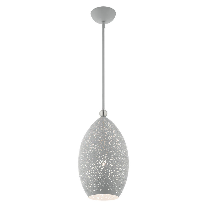 Livex Charlton 49182-80 Pendant Light - Nordic Gray w/ Brushed Nickels