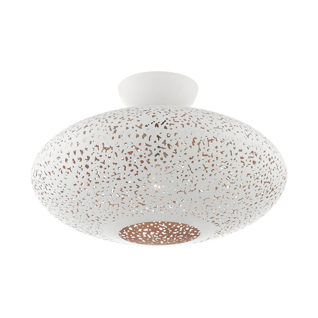 Livex Charlton 49183-03 Ceiling Light - White w/ Brushed Nickels