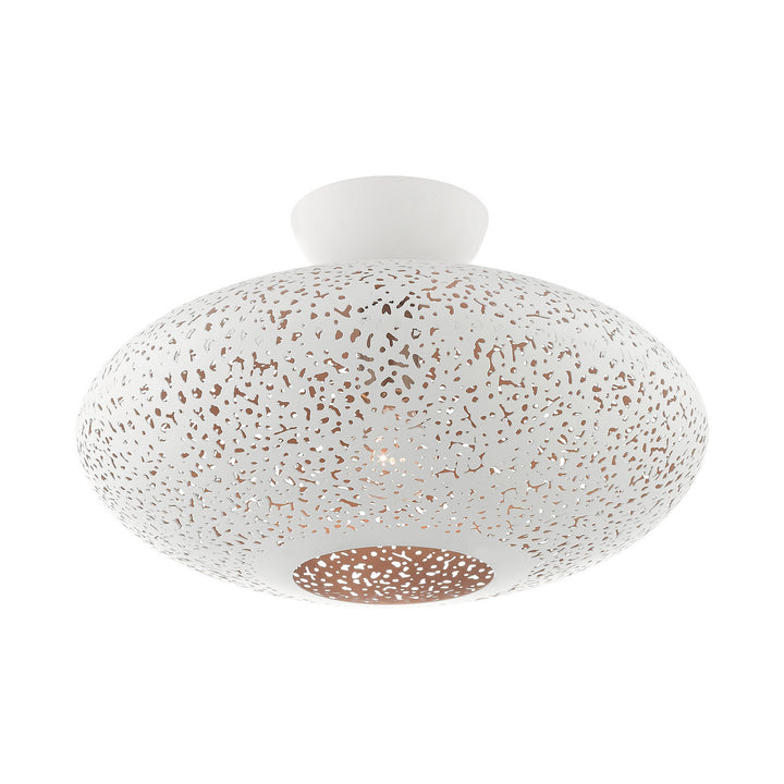 Livex Charlton 49183-03 Ceiling Light - White w/ Brushed Nickels