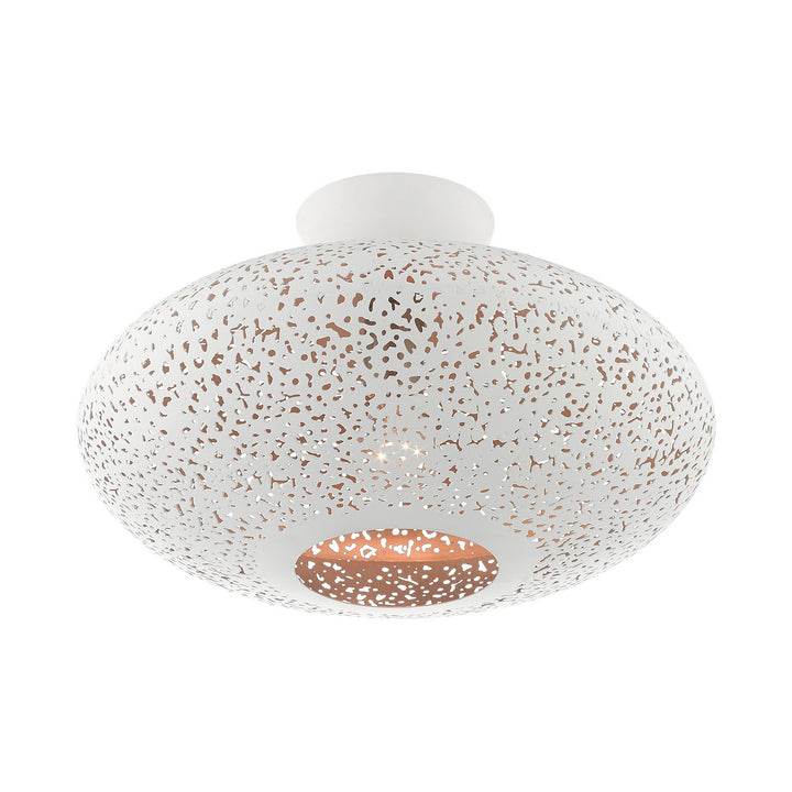 Livex Charlton 49183-03 Ceiling Light - White w/ Brushed Nickels