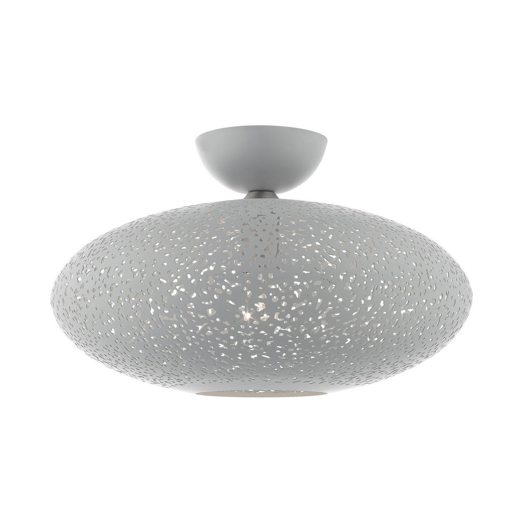 Livex Charlton 49183-80 Ceiling Light - Nordic Gray w/ Brushed Nickels