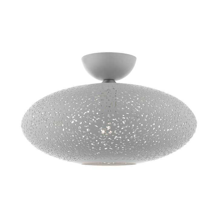 Livex Charlton 49183-80 Ceiling Light - Nordic Gray w/ Brushed Nickels