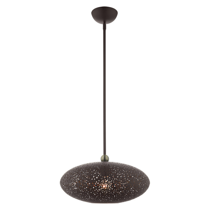 Livex Charlton 49184-07 Pendant Light - Bronze w/ Antique Brasss