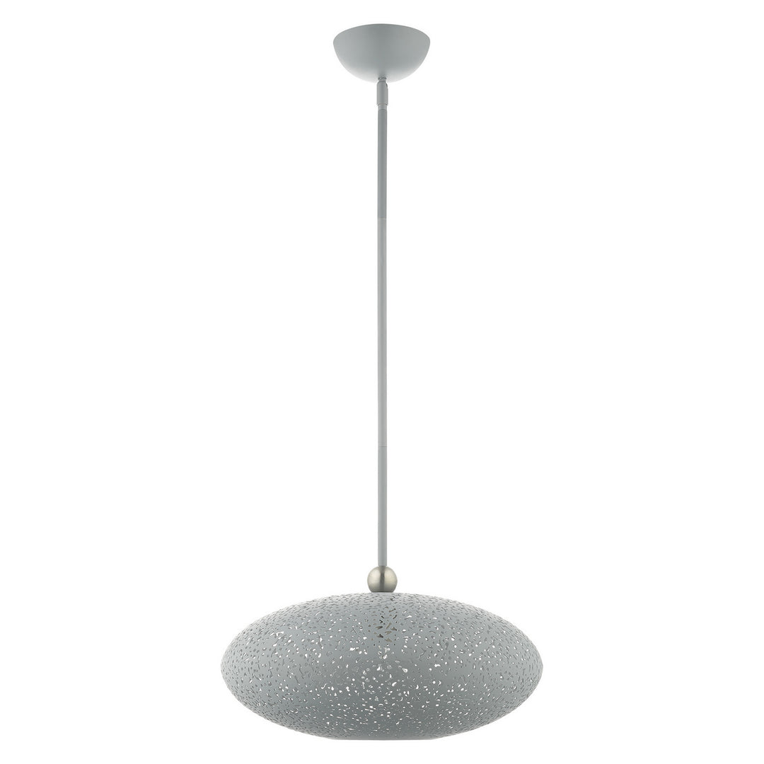 Livex Charlton 49184-80 Pendant Light - Nordic Gray w/ Brushed Nickels