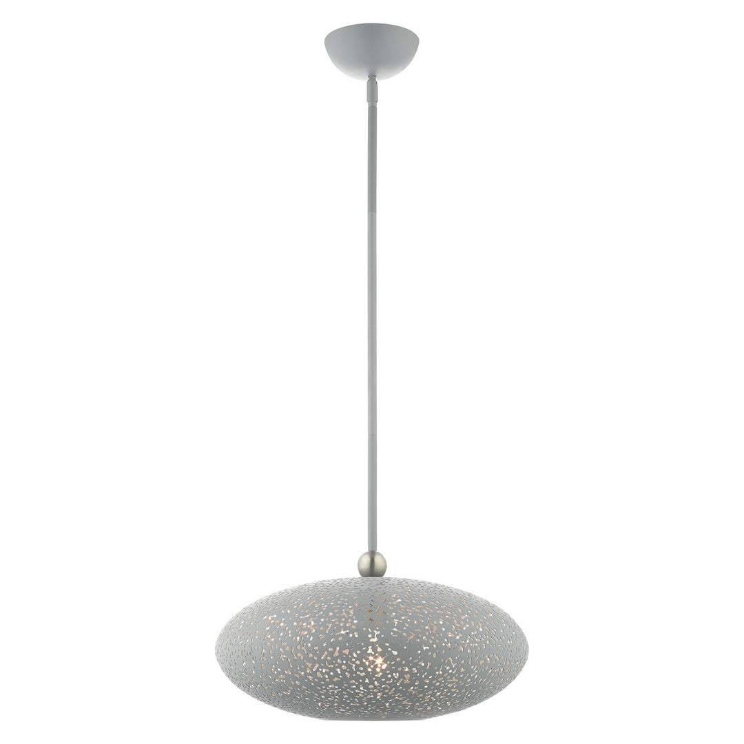 Livex Charlton 49184-80 Pendant Light - Nordic Gray w/ Brushed Nickels