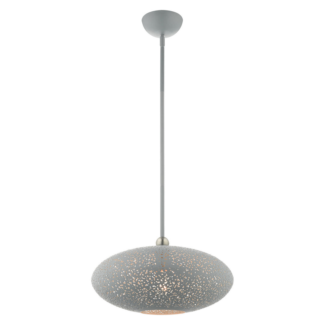 Livex Charlton 49184-80 Pendant Light - Nordic Gray w/ Brushed Nickels