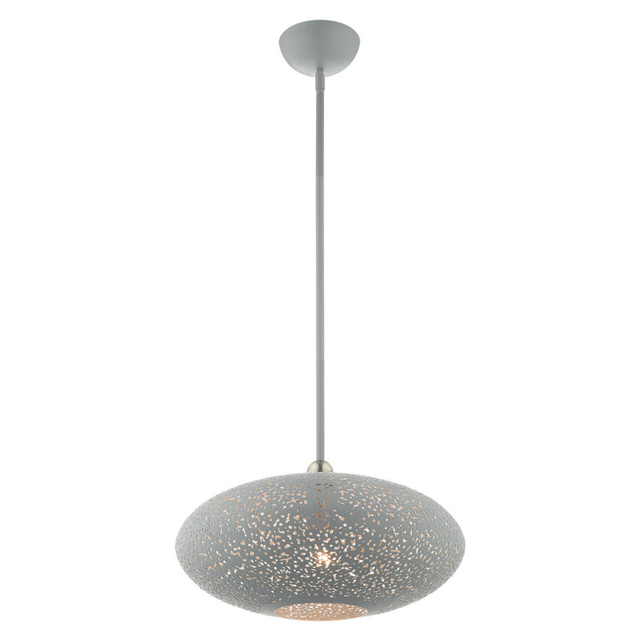 Livex Charlton 49184-80 Pendant Light - Nordic Gray w/ Brushed Nickels