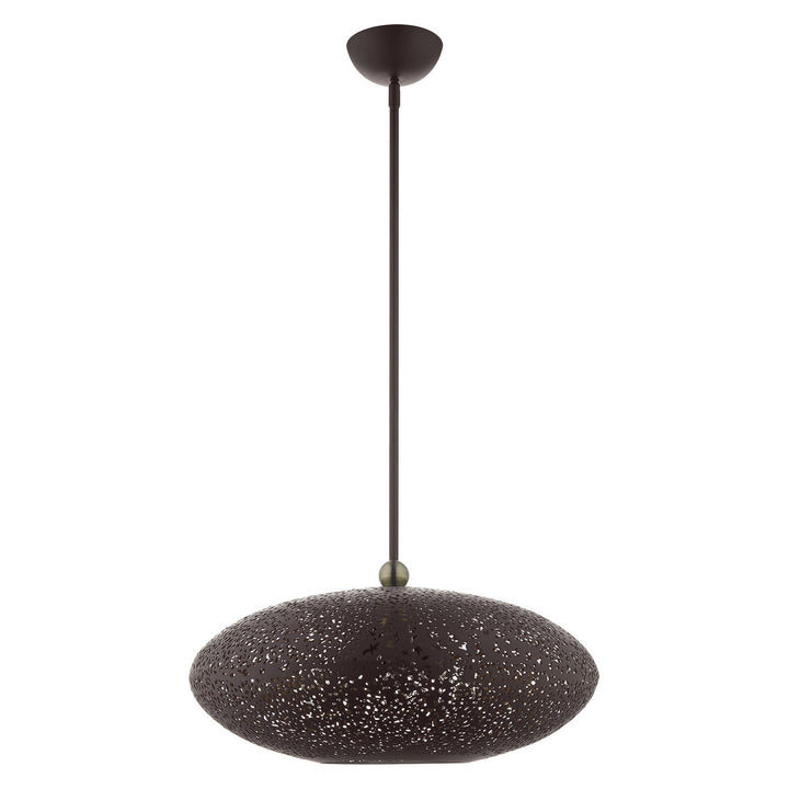Livex Charlton 49185-07 Pendant Light - Bronze w/ Antique Brasss