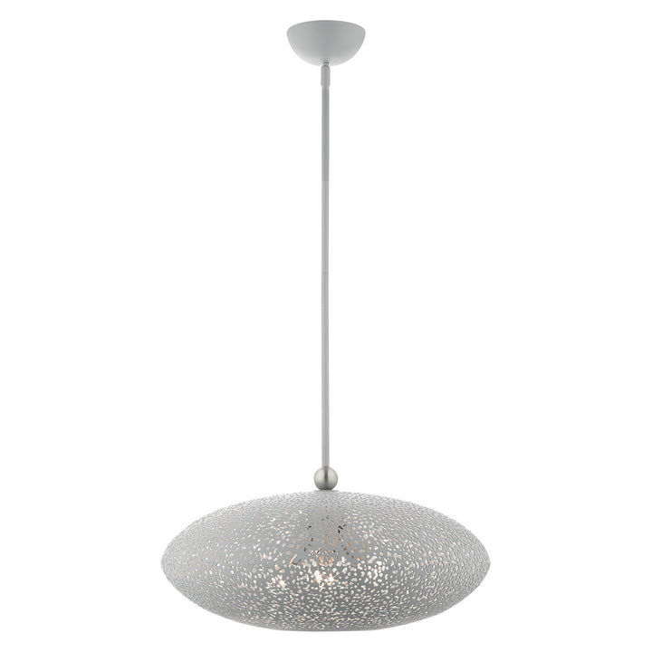 Livex Charlton 49185-80 Pendant Light - Nordic Gray w/ Brushed Nickels