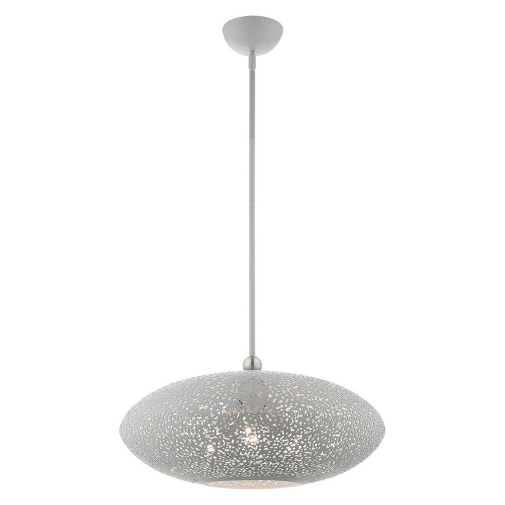 Livex Charlton 49185-80 Pendant Light - Nordic Gray w/ Brushed Nickels