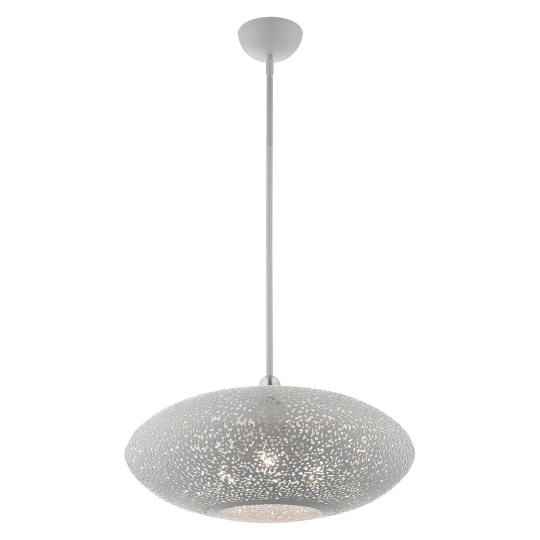 Livex Charlton 49185-80 Pendant Light - Nordic Gray w/ Brushed Nickels