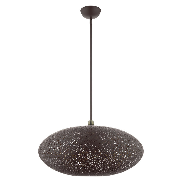 Livex Charlton 49186-07 Pendant Light - Bronze w/ Antique Brasss