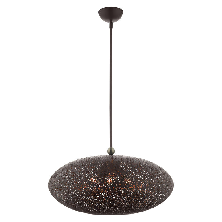 Livex Charlton 49186-07 Pendant Light - Bronze w/ Antique Brasss