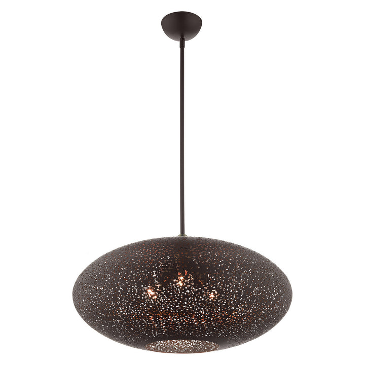 Livex Charlton 49186-07 Pendant Light - Bronze w/ Antique Brasss