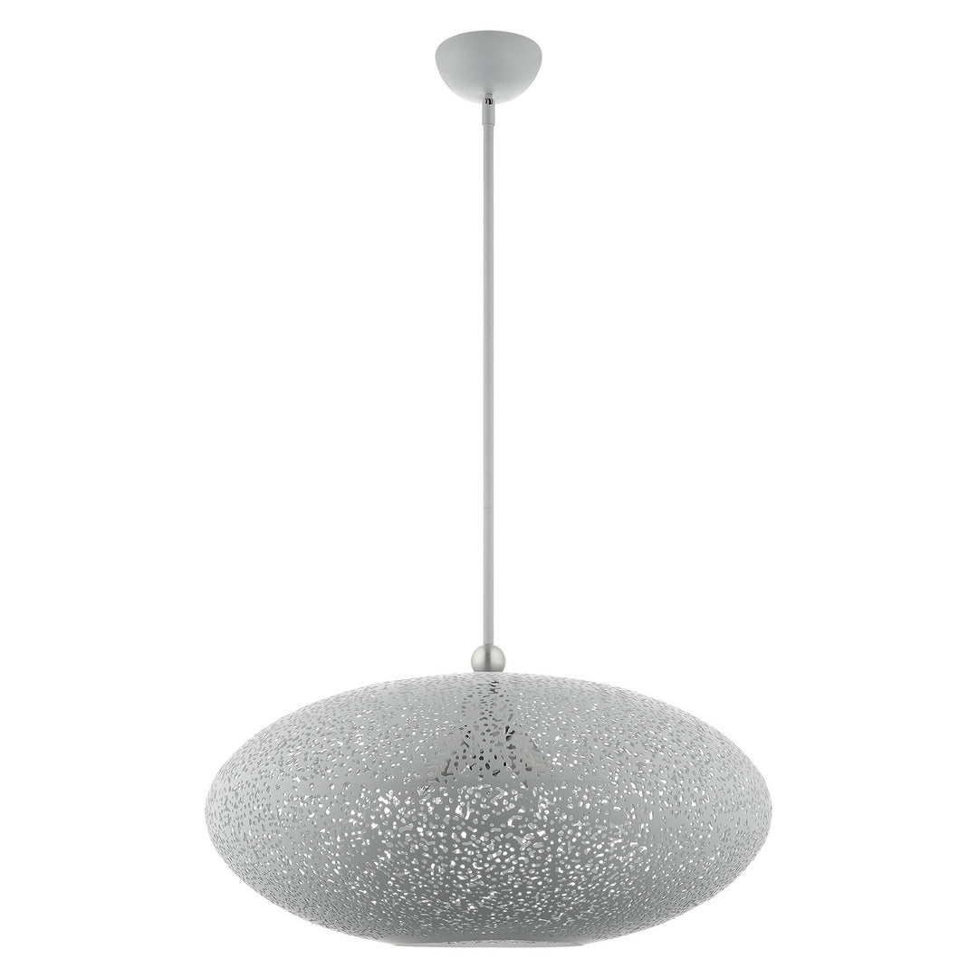 Livex Charlton 49186-80 Pendant Light - Nordic Gray w/ Brushed Nickels