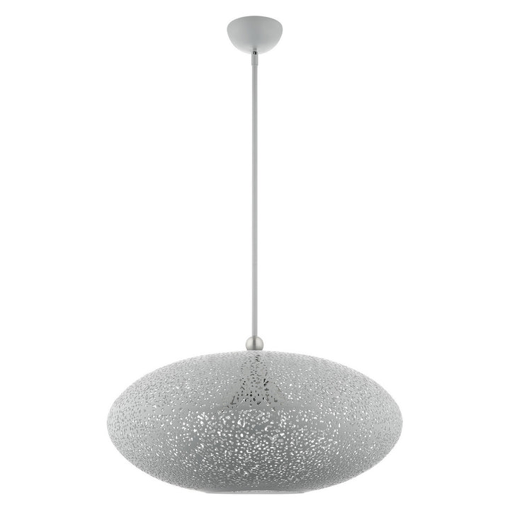 Livex Charlton 49186-80 Pendant Light - Nordic Gray w/ Brushed Nickels