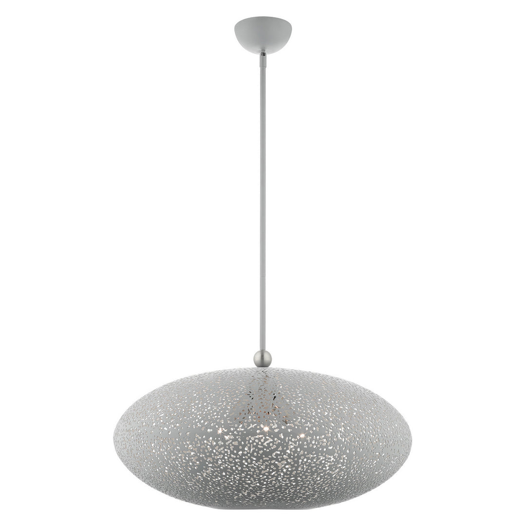 Livex Charlton 49186-80 Pendant Light - Nordic Gray w/ Brushed Nickels