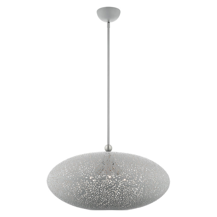Livex Charlton 49186-80 Pendant Light - Nordic Gray w/ Brushed Nickels