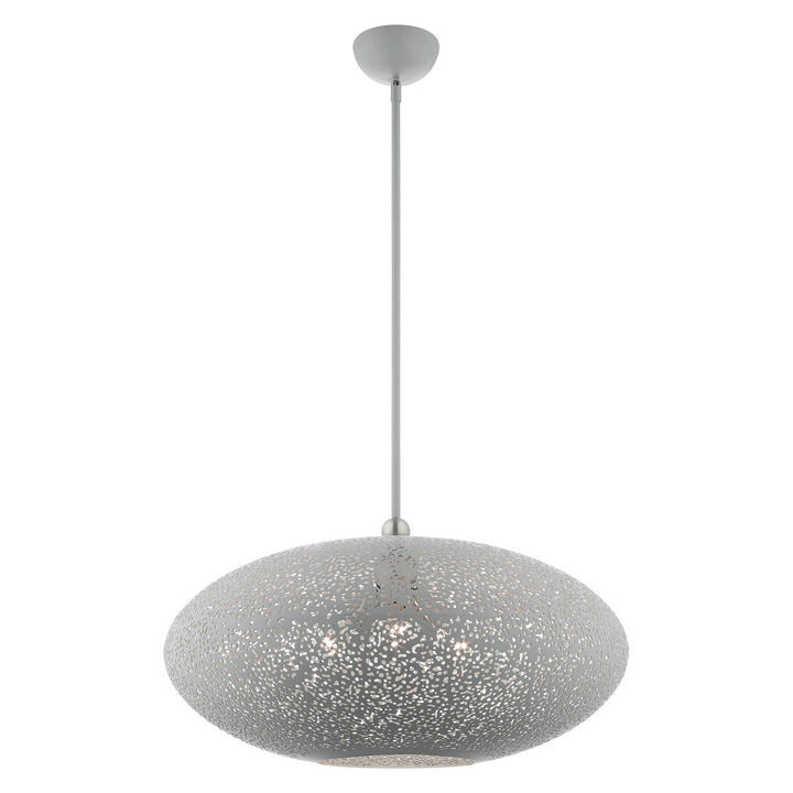 Livex Charlton 49186-80 Pendant Light - Nordic Gray w/ Brushed Nickels